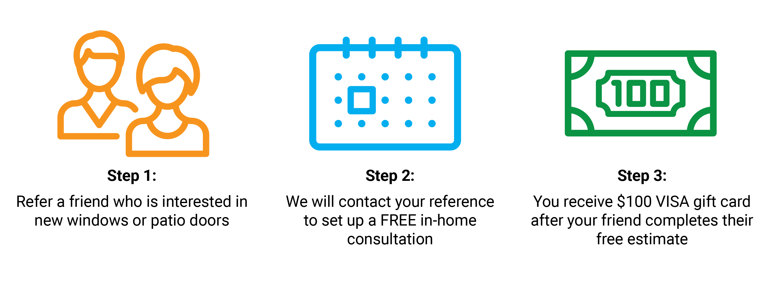 Steps to refer a friend for window replacement